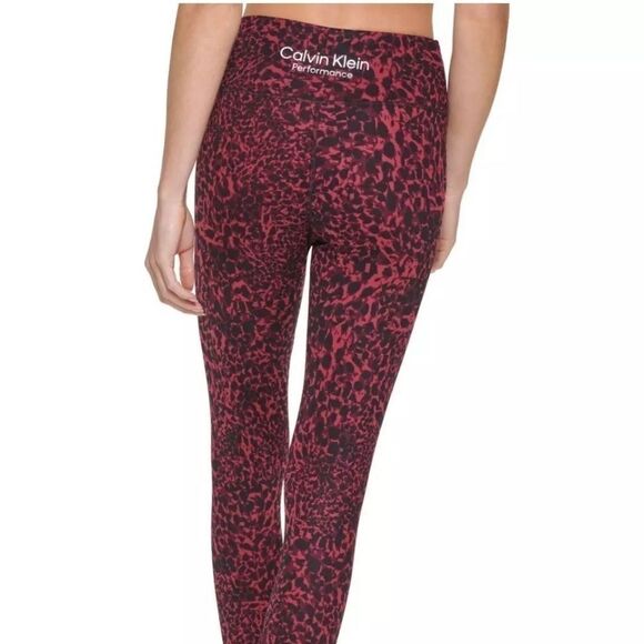 CALVIN KLEIN PERFORMANCE High-Waist Animal-Print Leggings athletic sport peached - Picture 8 of 9